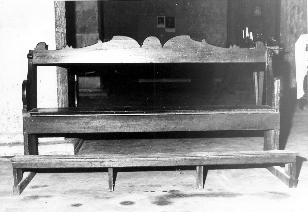 panca con inginocchiatoio, serie - bottega marchigiana (sec. XVIII)