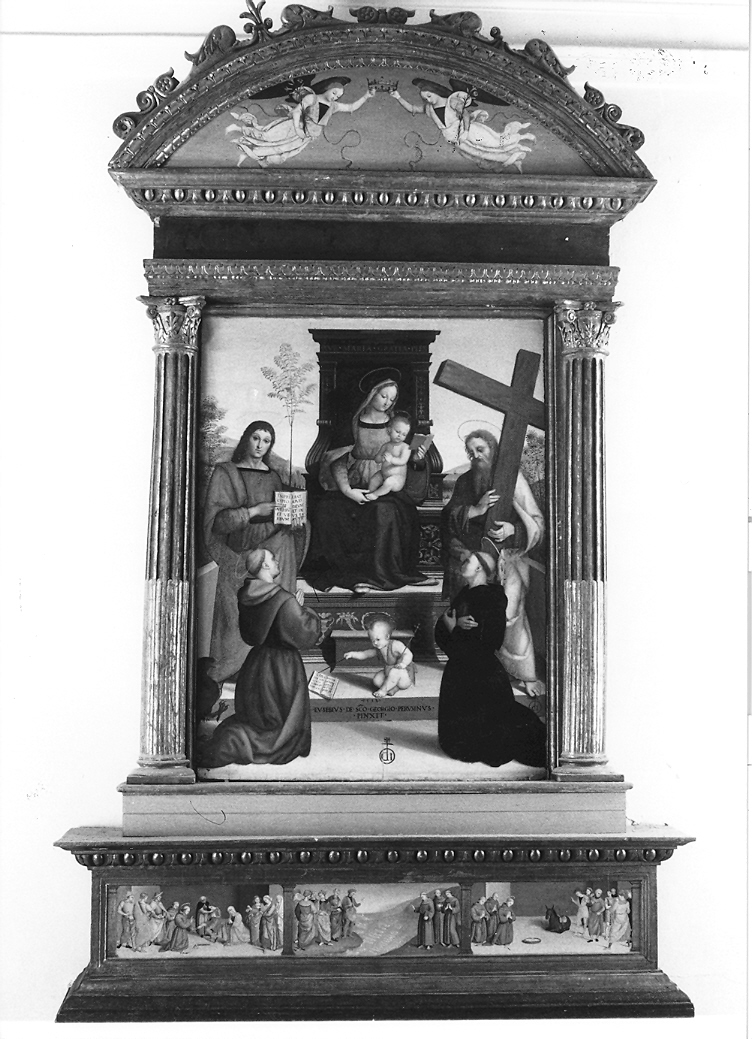 Pala di Sant'Antonio, Madonna con Bambino e Santi (dipinto) di Eusebio da San Giorgio (sec. XVI)