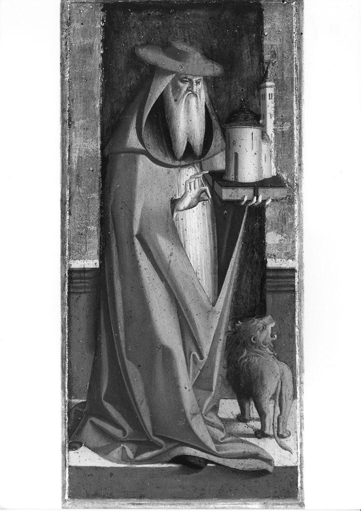 San Girolamo (dipinto, elemento d'insieme) di Palmezzano Marco (sec. XVI)