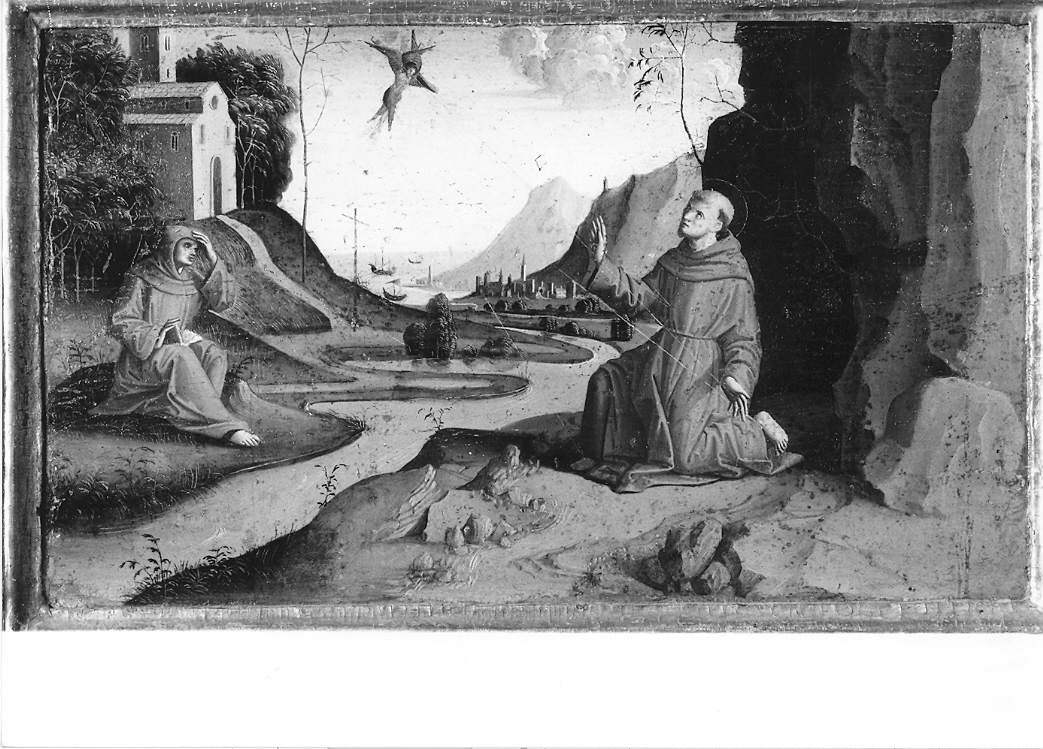 San Francesco d'Assisi riceve le stimmate (dipinto, elemento d'insieme) di Palmezzano Marco (sec. XVI)