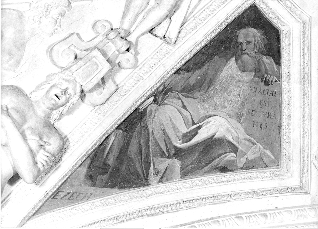 Ezechiele (dipinto, elemento d'insieme) di Boscoli Andrea (attribuito) (ultimo quarto sec. XVI)