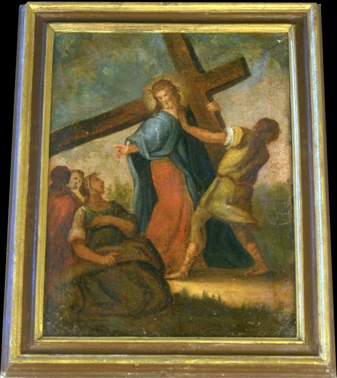 stazione VIII: Gesù consola le donne di Gerusalemme (Via Crucis, elemento d'insieme) - ambito marchigiano (fine/inizio secc. XVII/ XVIII)