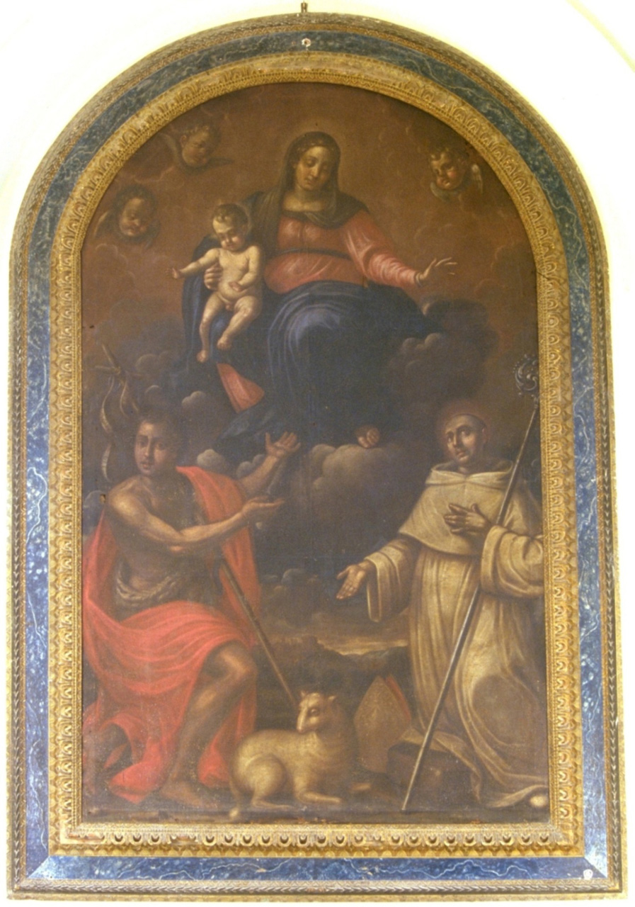 Madonna col Bambino in gloria tra i Santi Giovanni Battista e Bernardo, Madonna con Bambino e Santi (dipinto) - ambito marchigiano (inizio sec. XVIII)