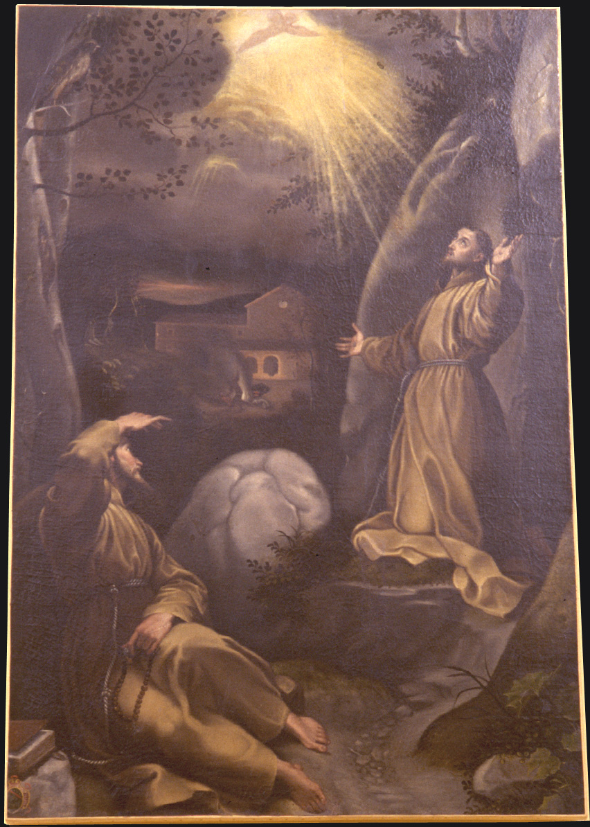 San Francesco d'Assisi riceve le stimmate (dipinto) - ambito pesarese (prima metà sec. XVII)