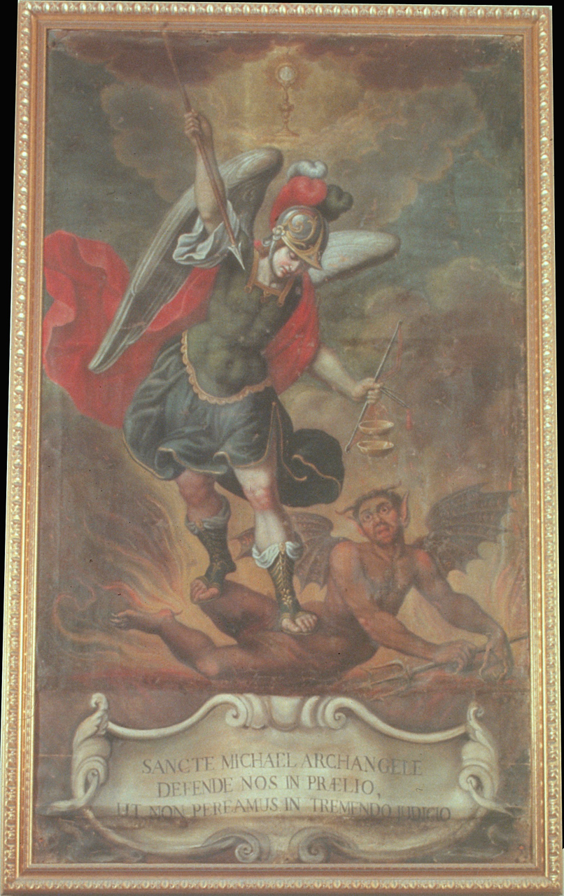 San Michele Arcangelo schiaccia il demonio (dipinto) di Patanazzi Alfonso (sec. XVIII)