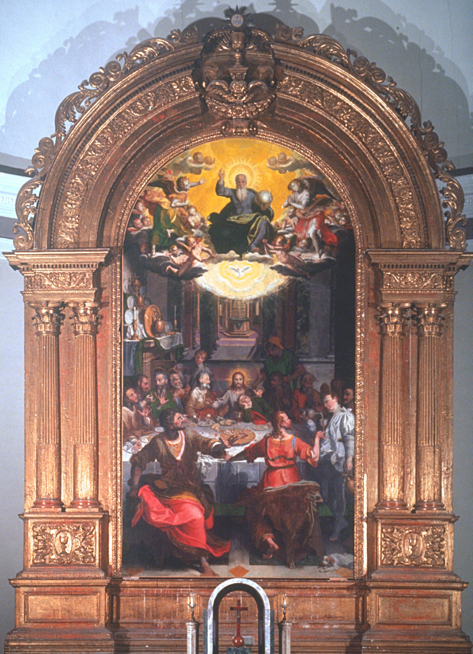ultima cena (dipinto) di Martinelli Nicolò detto Trometta (ultimo quarto sec. XVI)