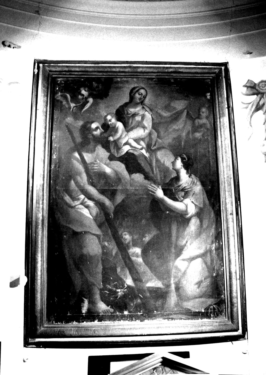 Madonna in gloria con i Santi Susanna e Cristoforo, Madonna in gloria (dipinto) - ambito pesarese (secondo quarto sec. XVIII)