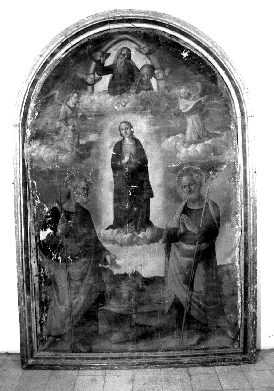 Immacolata fra i Santi Giacomo e Giuseppe, Madonna Immacolata (dipinto) di Peruzzini Domenico (sec. XVII)