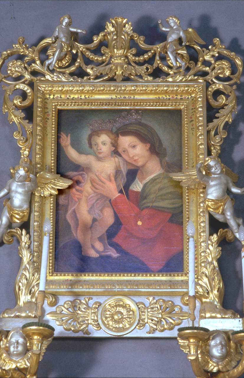 Madonna della Misericordia, Madonna con Bambino (dipinto) - ambito pesarese (sec. XVII)