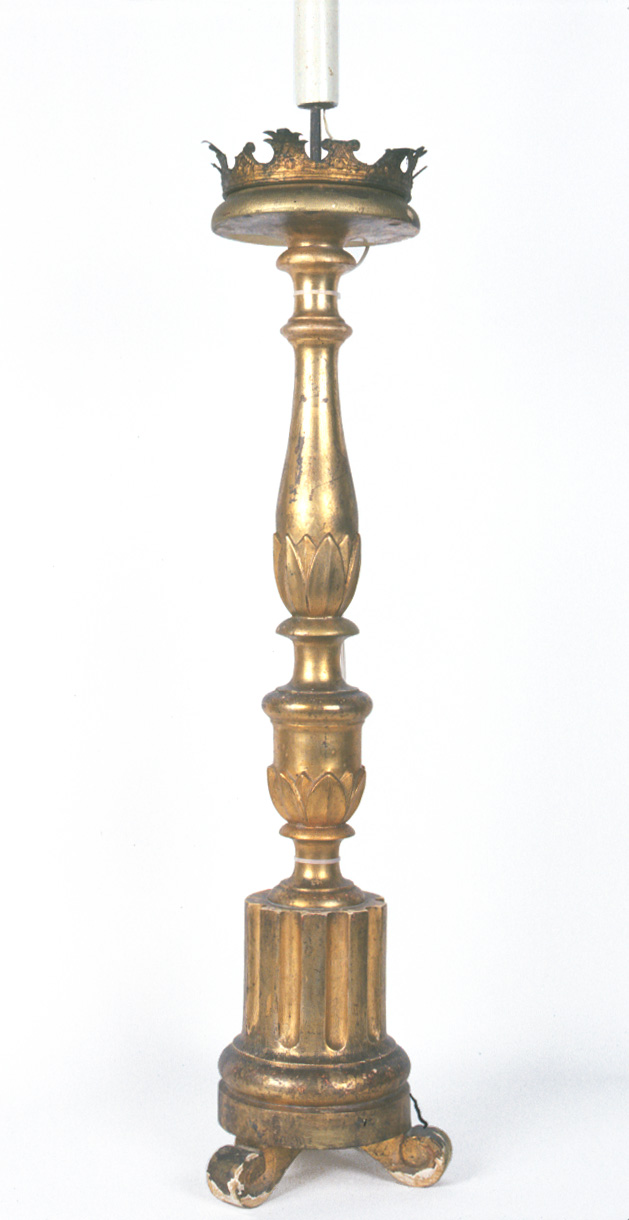 candelabro, serie - bottega marchigiana (inizio sec. XX)
