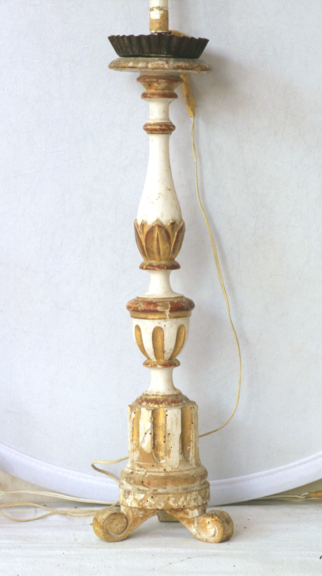candeliere, serie - bottega pesarese (fine sec. XIX)