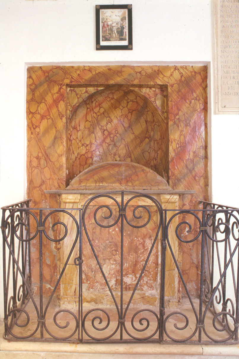 fonte battesimale - bottega pesarese (sec. XX)