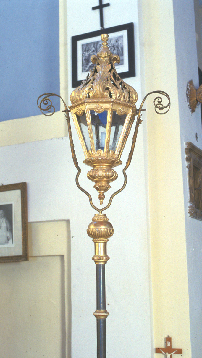 lanterna processionale, coppia - bottega romana (secondo quarto sec. XX)