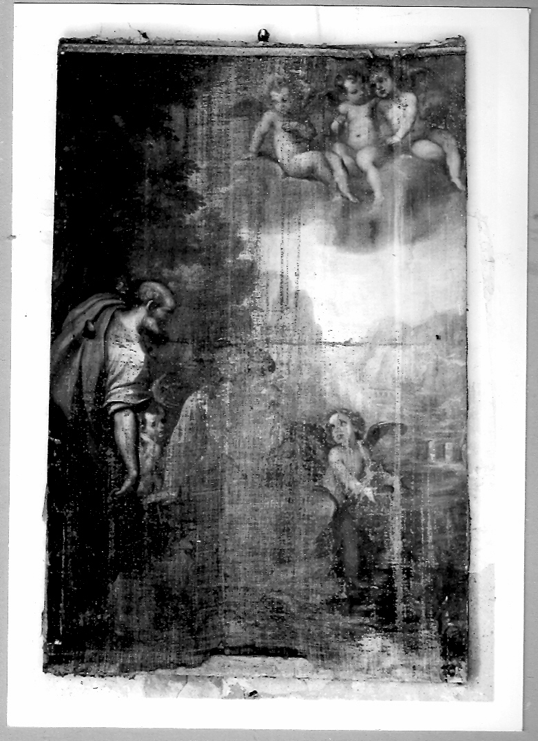 riposo nella fuga in Egitto (dipinto) di Ceccarini Sebastiano (maniera) (sec. XVIII)