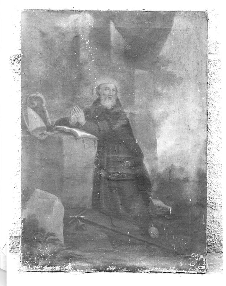Sant'Antonio Abate (dipinto) di Ridolfi Claudio (cerchia) (sec. XVII)