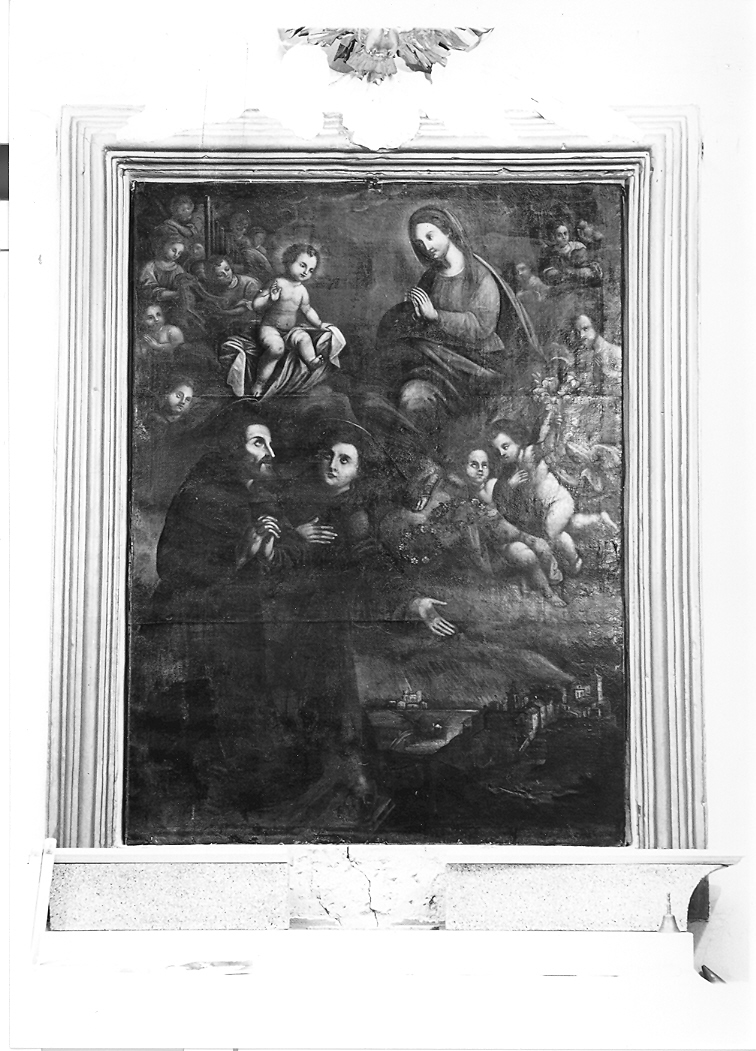 Madonna con Bambino e Santi (dipinto) di Cialdieri Girolamo di Bartolomeo (sec. XVII)