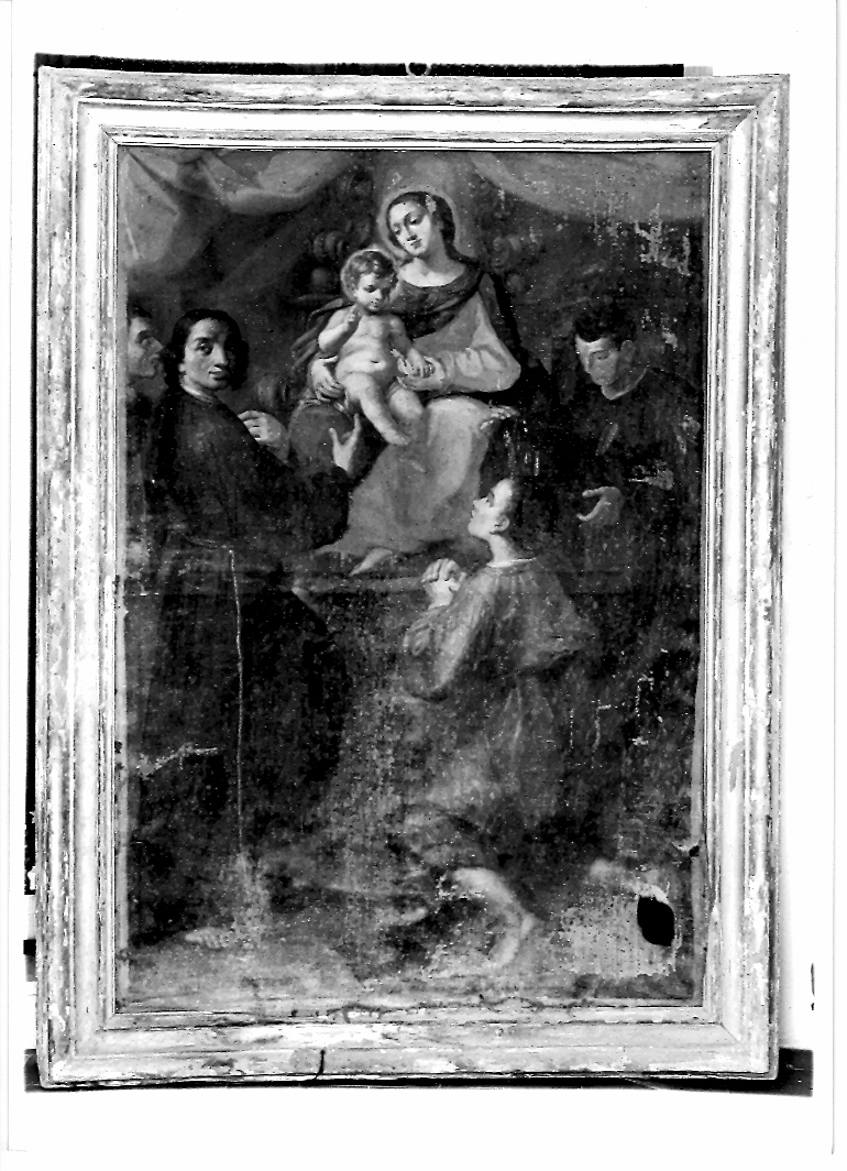 Madonna in trono con Bambino (dipinto) di Ceccarini Sebastiano (cerchia) (seconda metà sec. XVIII)