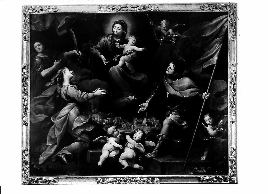 Madonna con Bambino e Santi (dipinto) di Anastasi Giovanni (ultimo quarto sec. XVI)