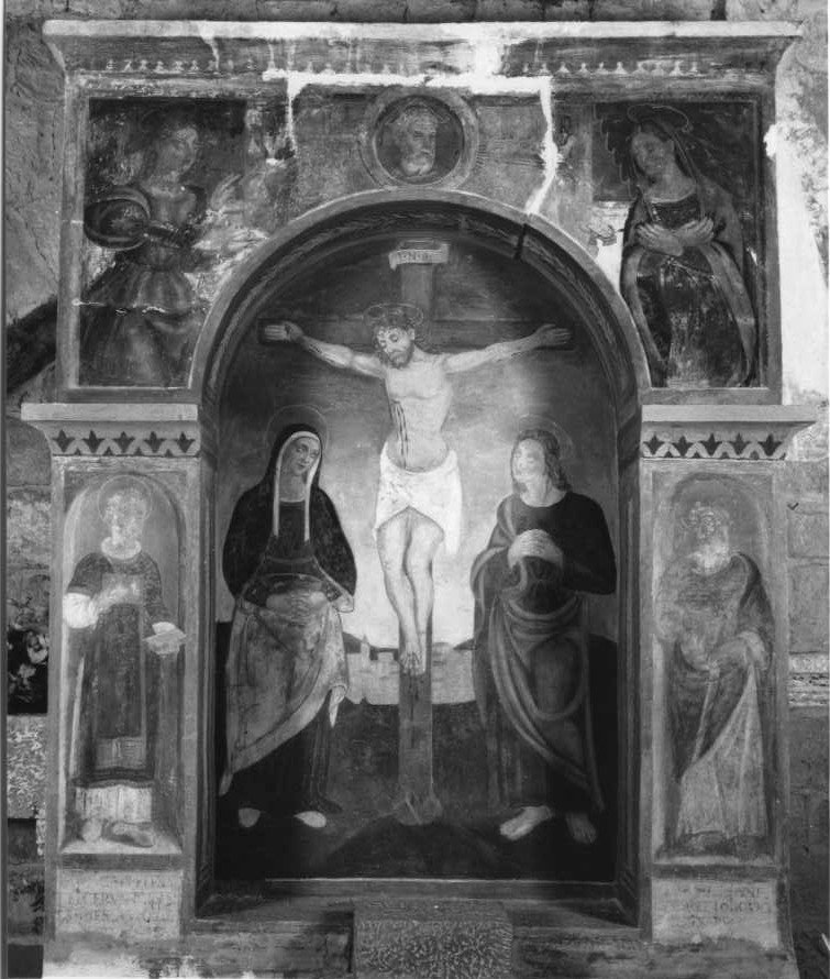 crocifissione di Cristo (dipinto, ciclo) - ambito marchigiano (fine/inizio secc. XV/ XVI)