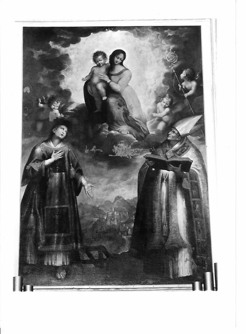 Madonna con Bambino e Santi (dipinto) di Terenzi Terenzio detto Rondoletto (prima metà sec. XVII)