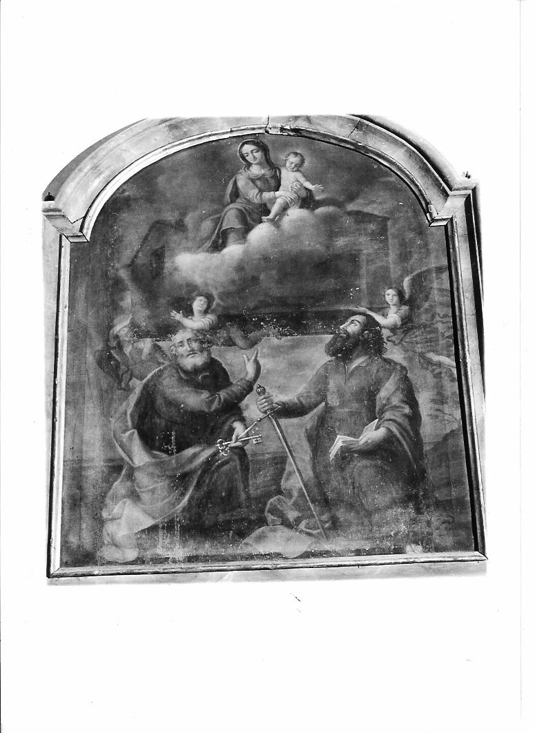 trasporto della Santa Casa a Loreto (dipinto) - ambito marchigiano (sec. XVII)