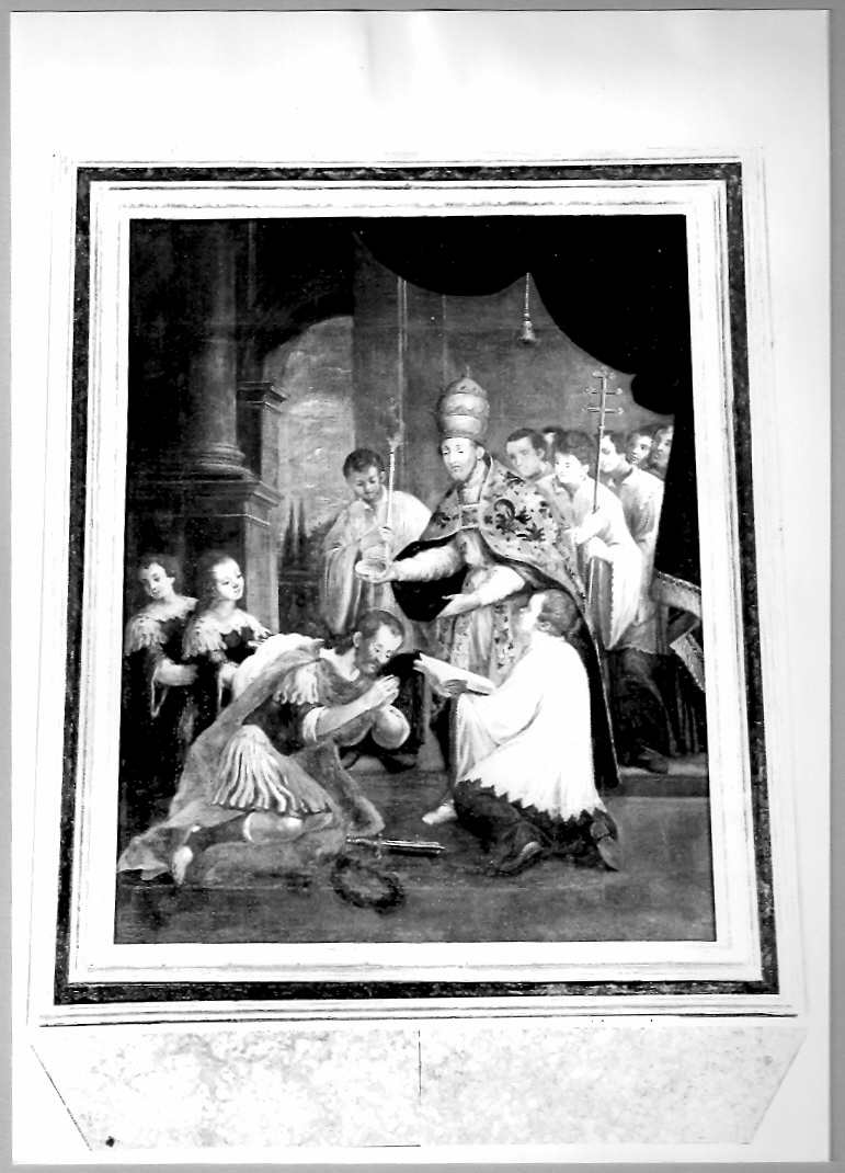San Silvestro battezza l'imperatore Costantino (dipinto) di Guerrieri Giovanni Francesco (maniera) (sec. XVII)