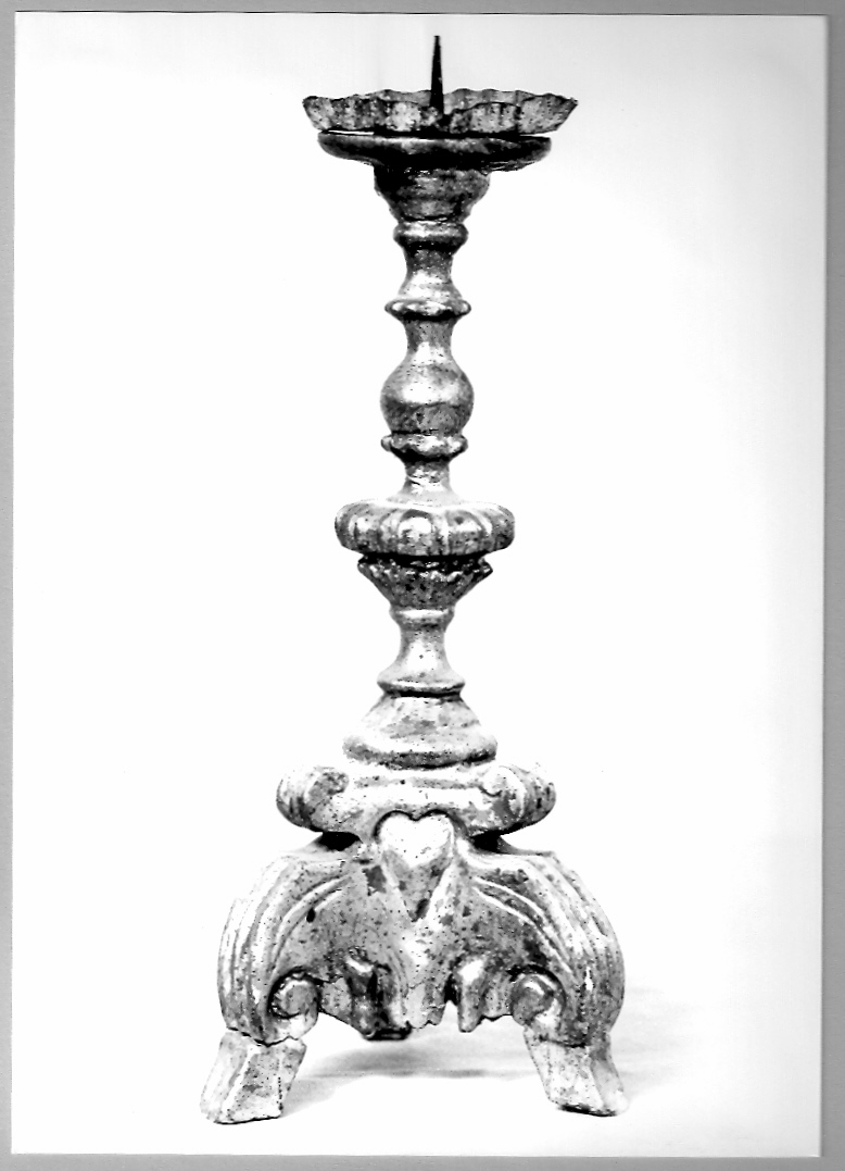 candeliere, coppia - bottega marchigiana (secc. XVIII/ XIX)