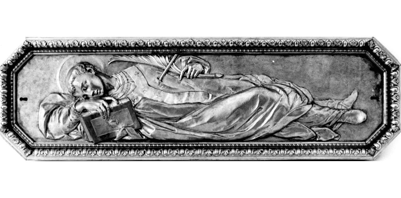 San Terenzio martire (coperchio di sarcofago) di Lazzarini Giovanni Andrea (ultimo quarto sec. XVIII)