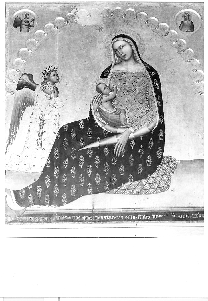 Madonna con Bambino e angeli (dipinto) di Ghissi Francescuccio di Cecco (sec. XIV)