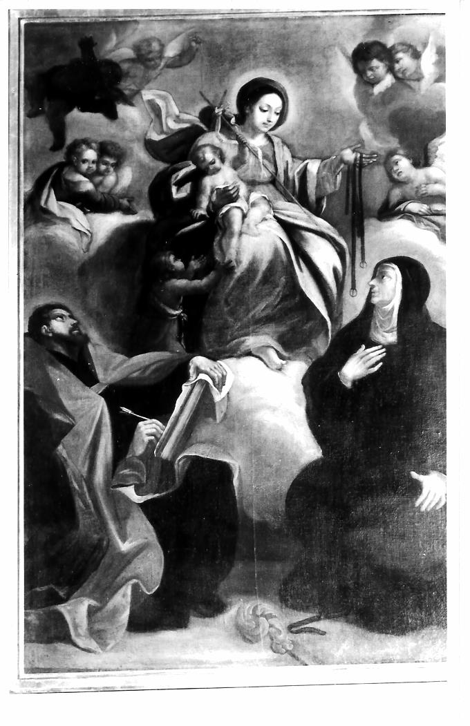 Madonna del Carmelo, Madonna con Bambino e Santi (dipinto) - ambito marchigiano (fine/inizio secc. XVII/ XVIII)