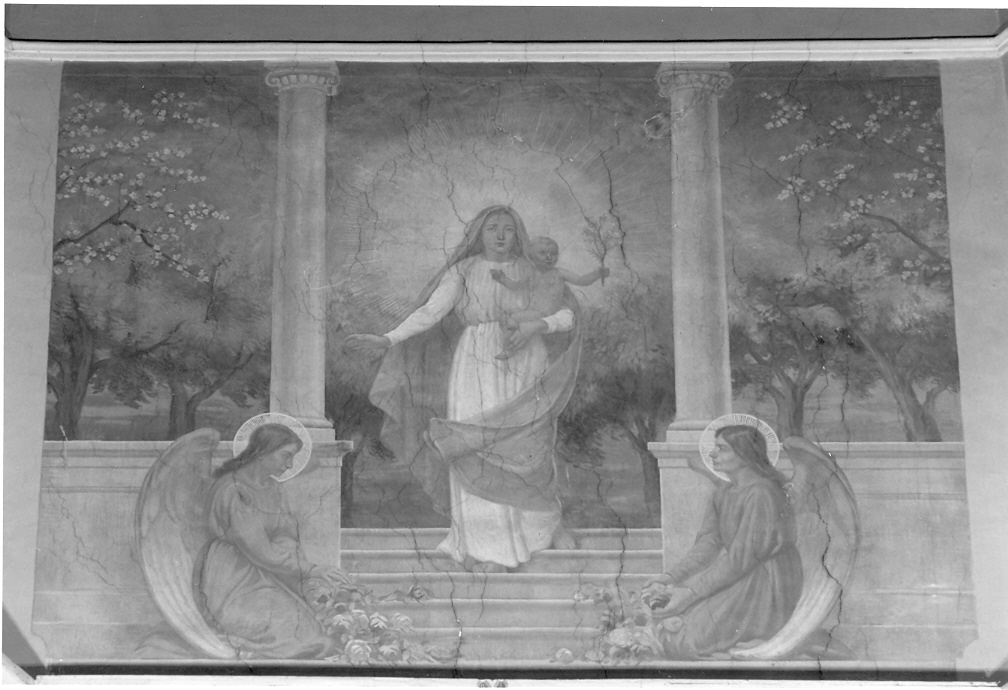 Madonna con Bambino e angeli (dipinto) - ambito marchigiano (primo quarto sec. XX)