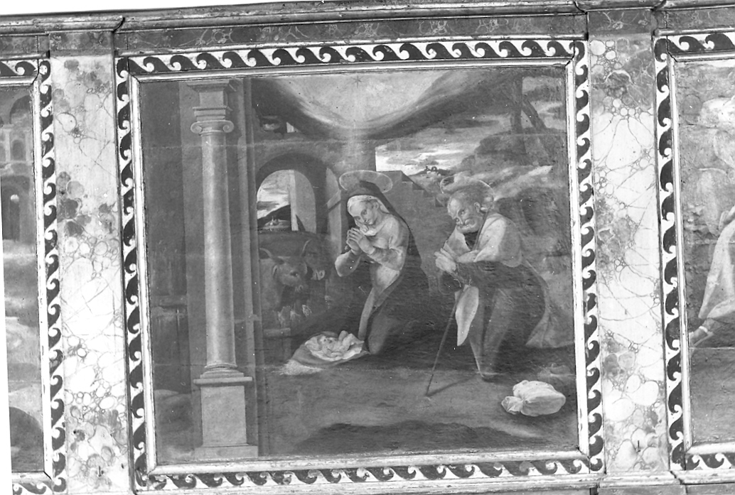 natività di Gesù (dipinto) di De Magistris Simone (attribuito) (fine/inizio secc. XVI/ XVII)