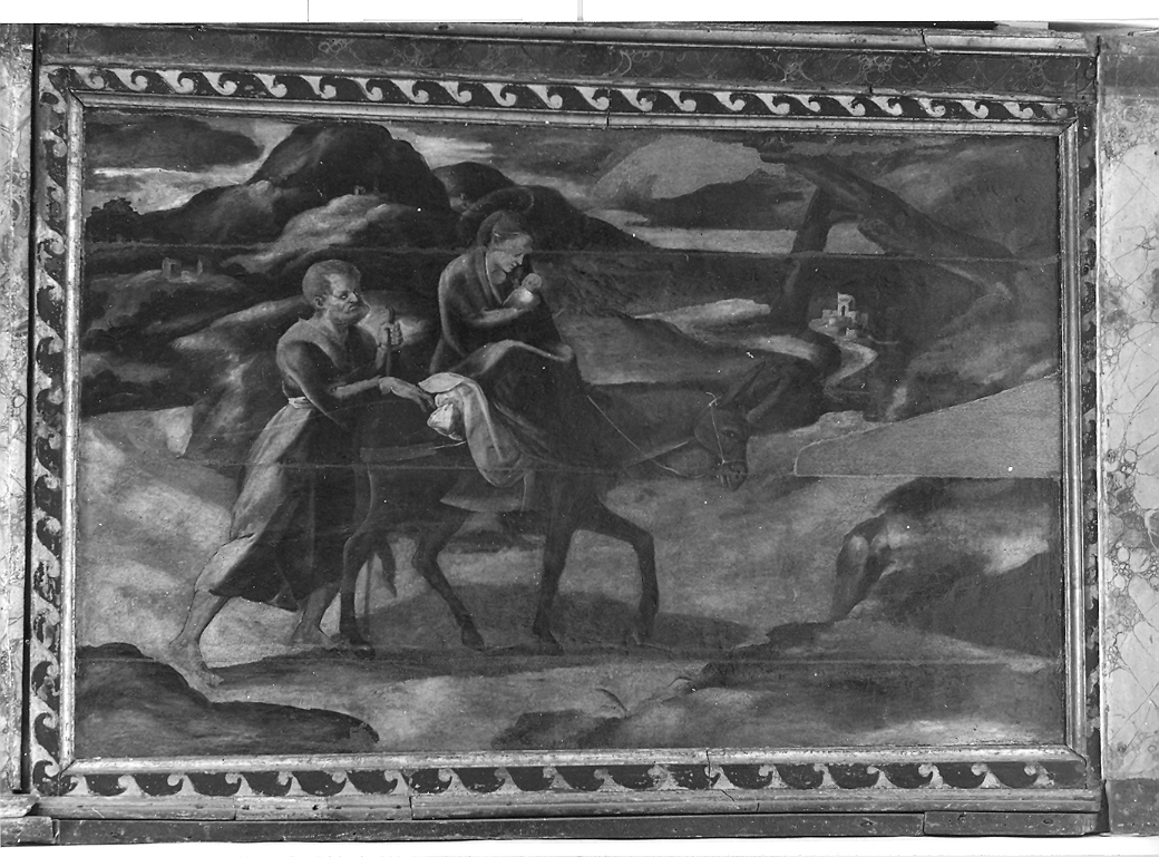 fuga in Egitto (dipinto) di De Magistris Simone (attribuito) (fine/inizio secc. XVI/ XVII)