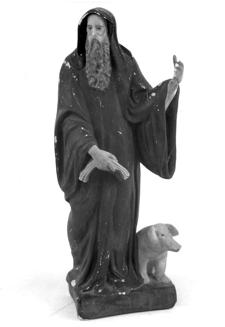 Sant'Antonio Abate (statuetta devozionale) - ambito italiano (prima metà sec. XX)