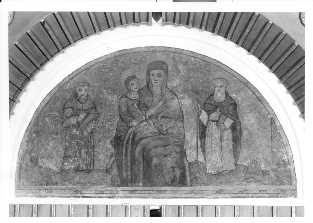 Madonna delle Grazie, Madonna con Bambino San Francesco e Sant'Antonio Abate (dipinto) - ambito marchigiano (prima metà sec. XIV)