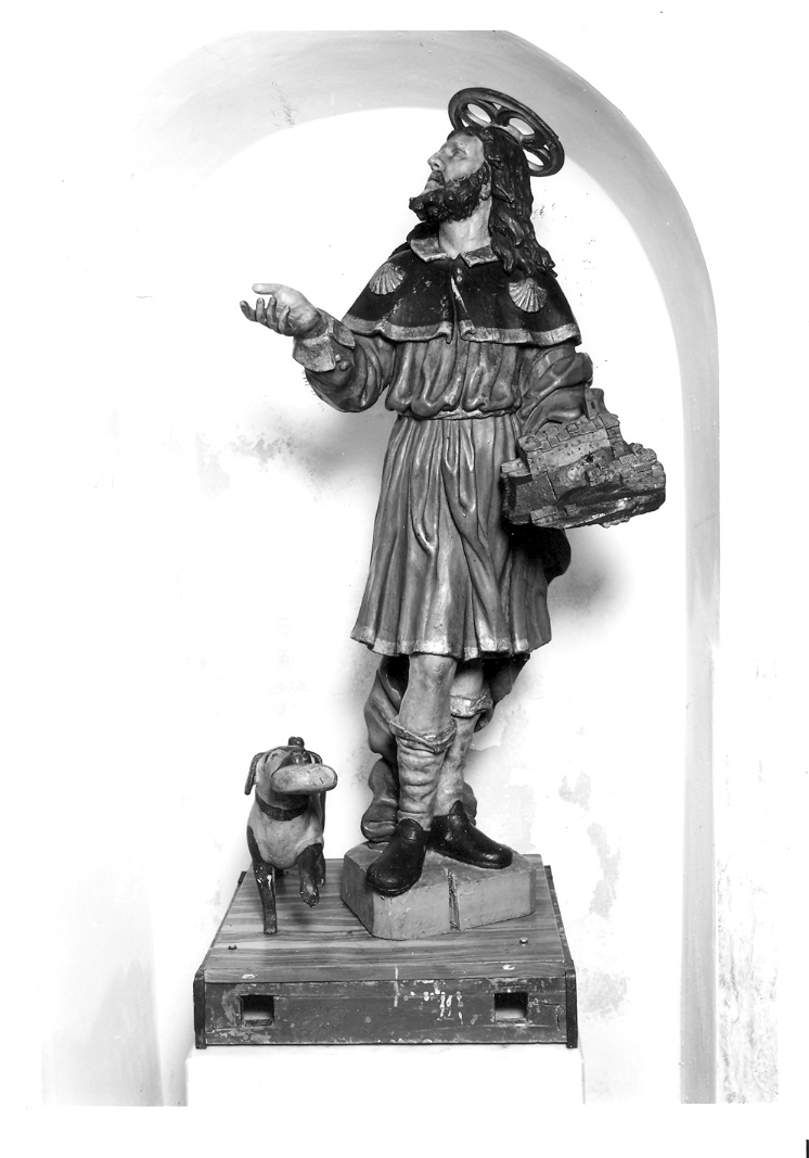 San Rocco (statua) - ambito marchigiano (fine/inizio secc. XVI/ XVII)