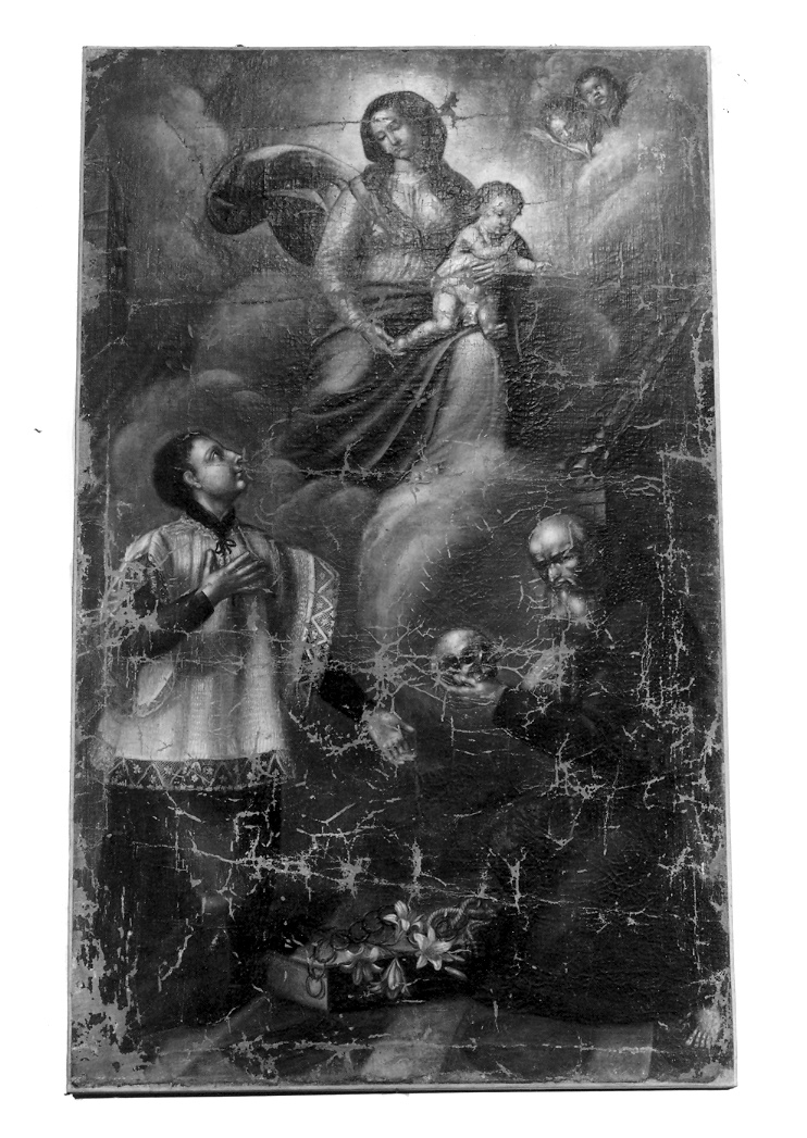 Madonna assunta con San Luigi Gonzaga e San Francesco di Paola (dipinto) - ambito marchigiano (seconda metà sec. XVII)