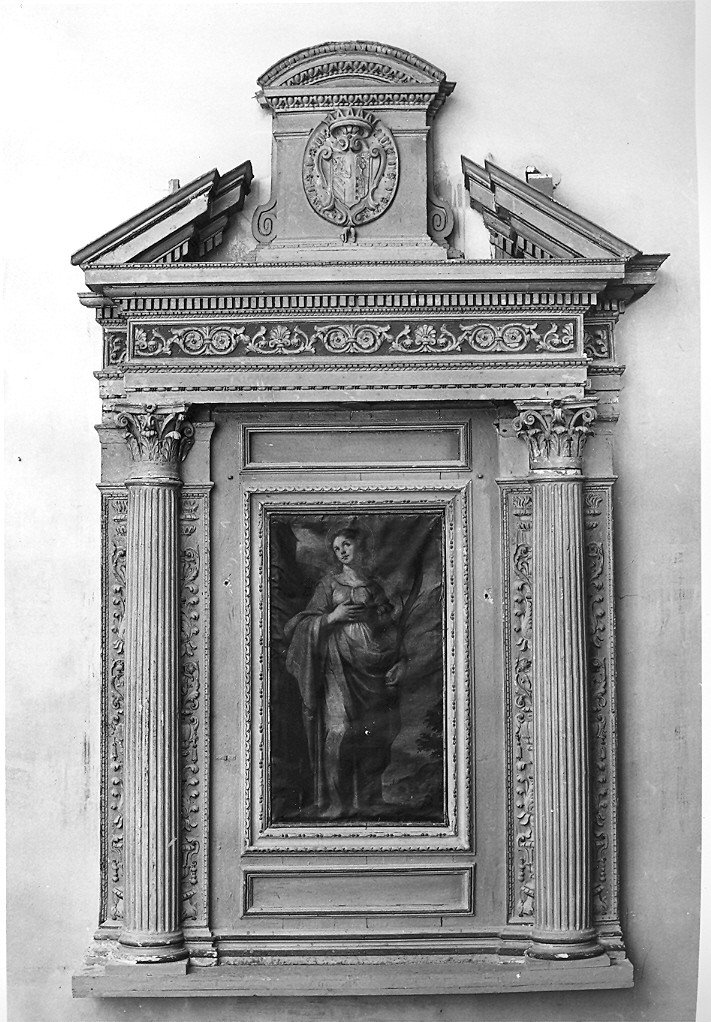 Santa Barbara (dipinto) di Ridolfi Claudio (prima metà sec. XVII)