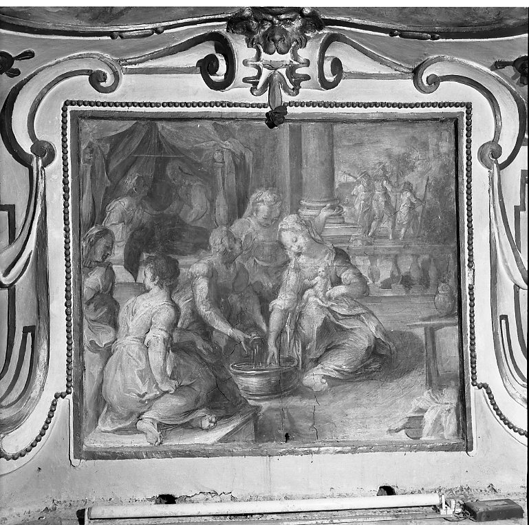 nascita di San Francesco di Paola (dipinto, elemento d'insieme) di Viviani Antonio detto Sordo (sec. XVII)