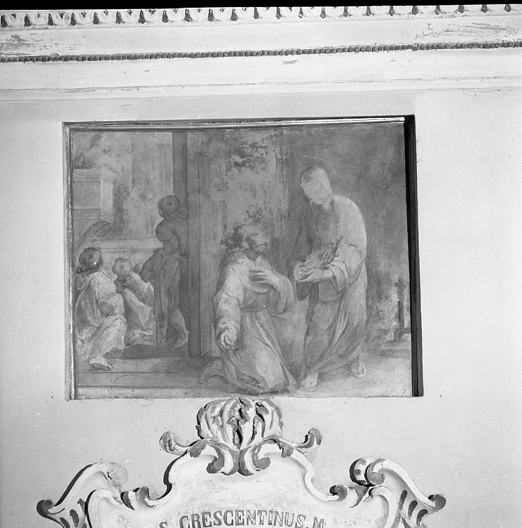 miracolo del fuoco (dipinto, elemento d'insieme) di Viviani Antonio detto Sordo (sec. XVII)