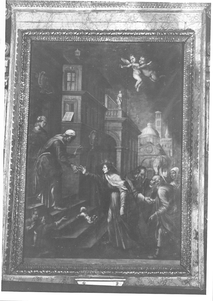 visita della Sacra Famiglia a Sant'Elisabetta (dipinto) di Patanazzi Alfonso (fine/inizio secc. XVII/ XVIII)