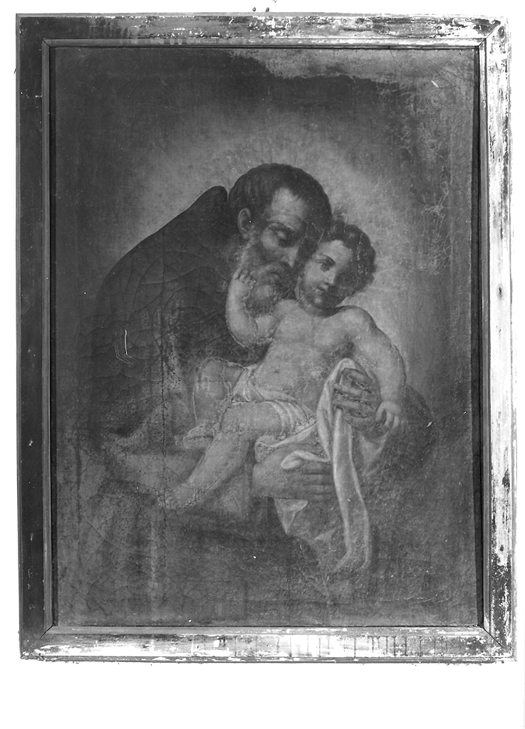 Santo frate con Gesù Bambino (dipinto) - ambito marchigiano (sec. XIX)