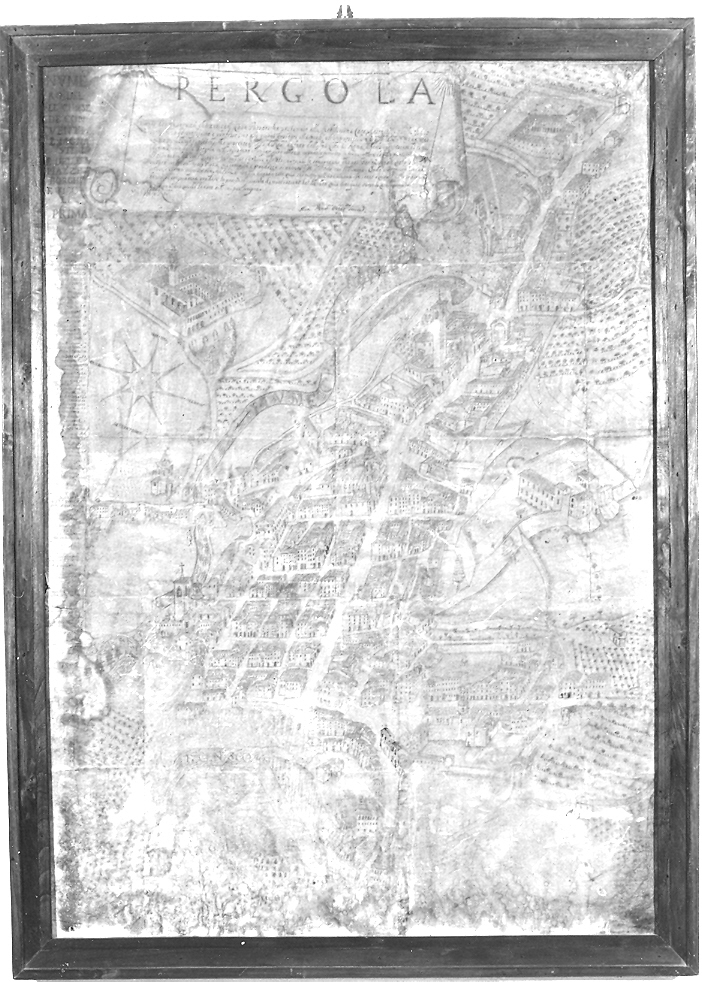 carta geografica di Pergola (carta geografica) - ambito marchigiano (sec. XVIII)