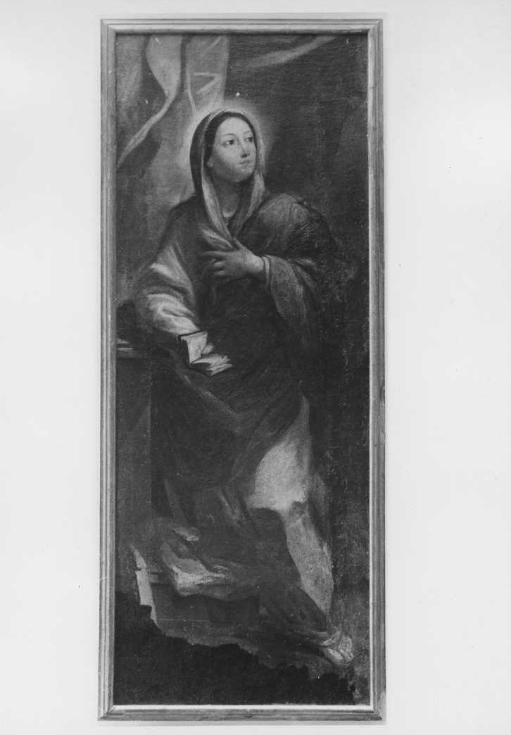 Madonna annunciata (dipinto, elemento d'insieme) di Masucci Agostino (sec. XVIII)