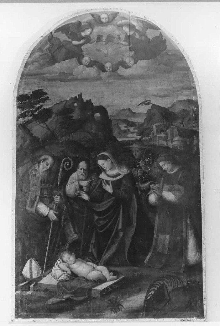 natività di Gesù (dipinto) di Viti Timoteo (attribuito) (inizio sec. XVI)