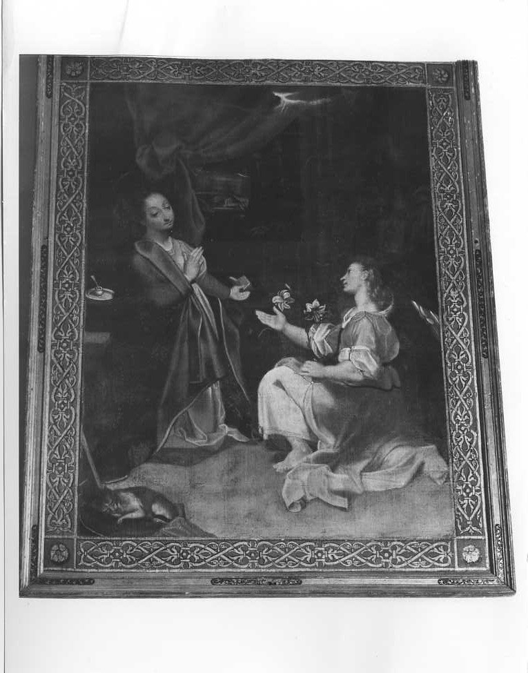 Annunciazione (dipinto) di Vitali Alessandro (attribuito), Fiori Federico detto Barocci (scuola) (sec. XVII)
