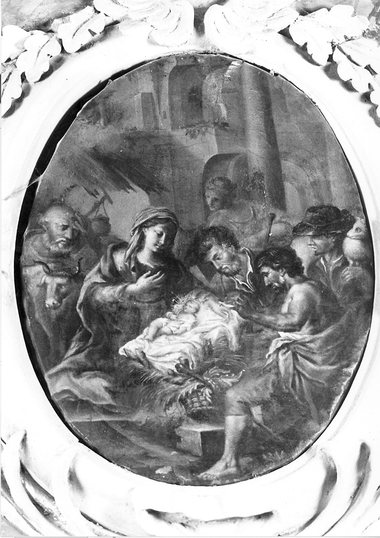 natività di Gesù (dipinto, elemento d'insieme) - ambito marchigiano (sec. XVIII)