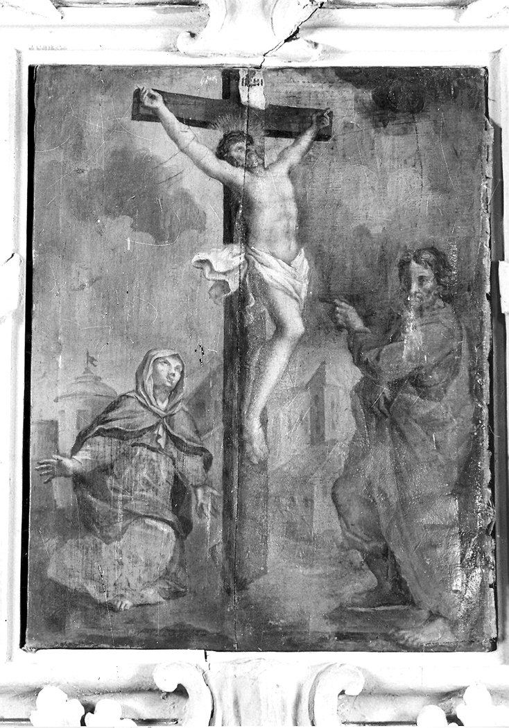 Cristo crocifisso (dipinto, elemento d'insieme) - ambito marchigiano (sec. XVIII)