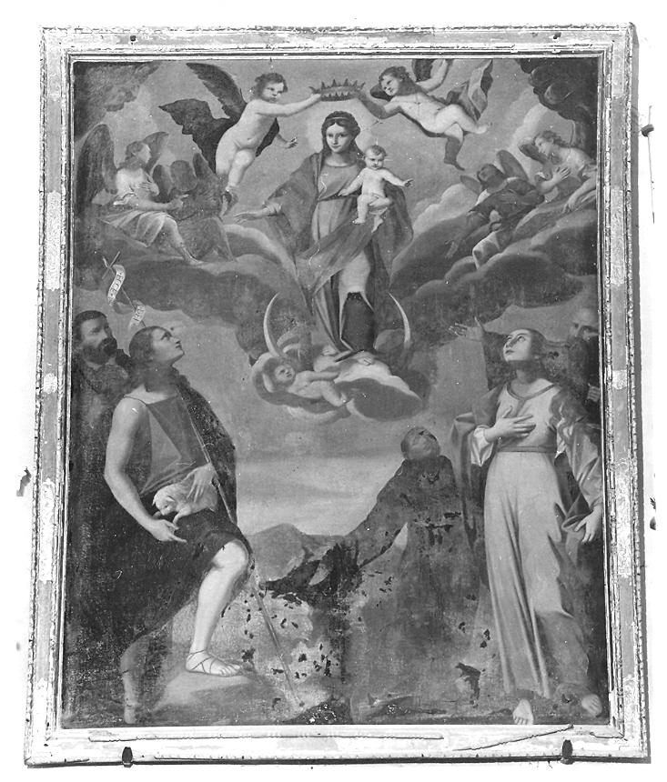 Madonna con Bambino e Santi (dipinto) - ambito marchigiano-romagnolo (inizio sec. XVIII)