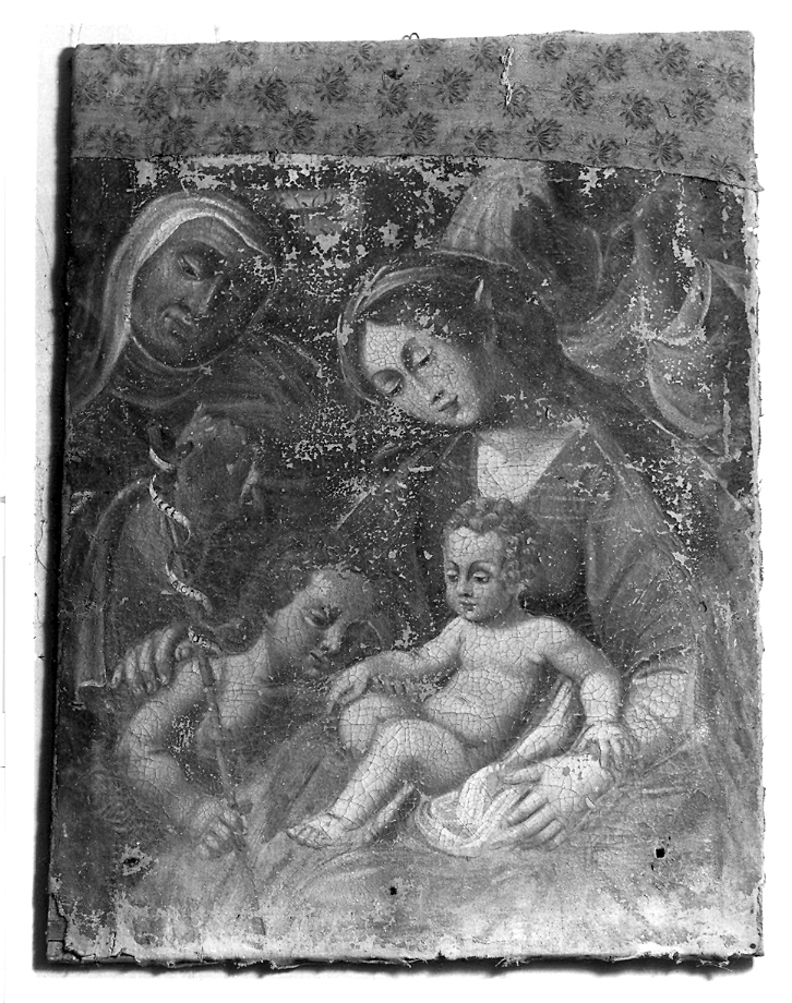 Madonna con Bambino e Santi (dipinto) - ambito marchigiano-romagnolo (sec. XVII)